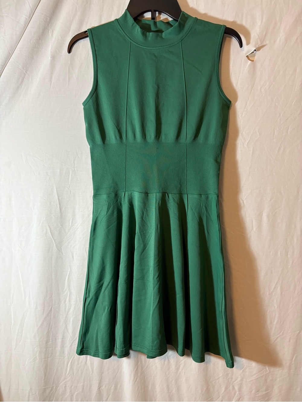 OQQ Forest Green Active Wide Waistband Fit To Flare Dress